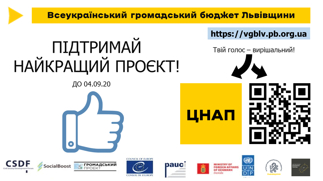 DrogMedia Підтримай своїх! До 4 вересня триває голосування за проєкти з усієї області