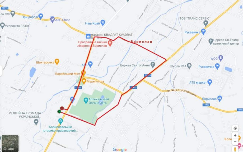 DrogMedia Велопробіг Дня міста Борислава. Маршрут