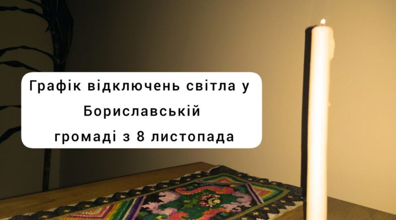 DrogMedia Погодинний графік відключень в Бориславській громаді: перелік вулиць та приналежність до груп