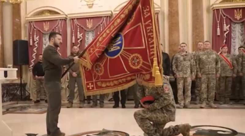 DrogMedia Артилерійська бригада з Дрогобиччини отримала бойовий прапор від Президента України
