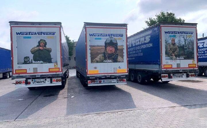 DrogMedia Дрогобицька компанія розмістила  зображення воїнів на автомобілях, які курсують країнами ЄС
