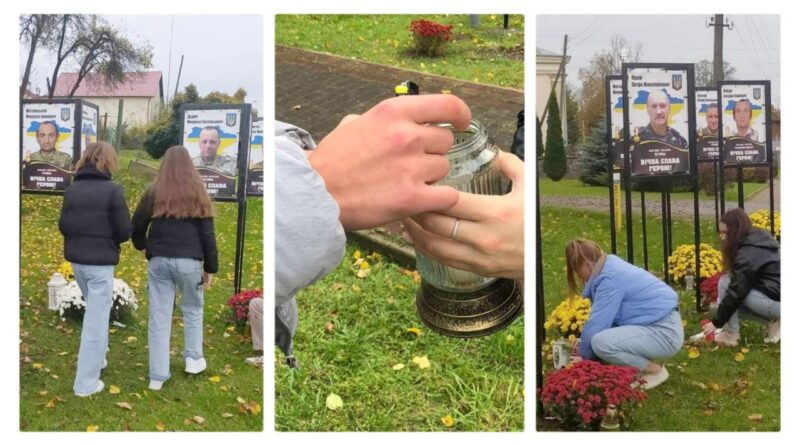 DrogMedia У Меденичах школярі ініціювали акцію в пам'ять про полеглих воїнів