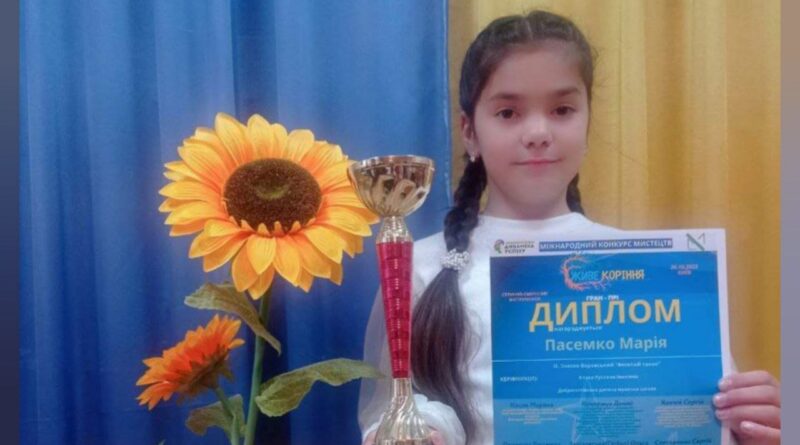 DrogMedia Марія Пасемко з Доброгостова здобула Гранпрі Міжнародного конкурсу мистецтв