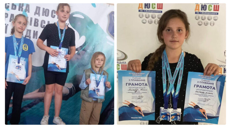 DrogMedia Мілана Майборода з Дрогобича виборола 2 "золота" на міжобласному турнірі з плавання
