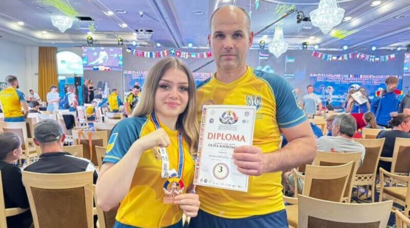 DrogMedia Ольга Хромик з Борислава — бронзова призерка чемпіонату Європи з армреслінгу