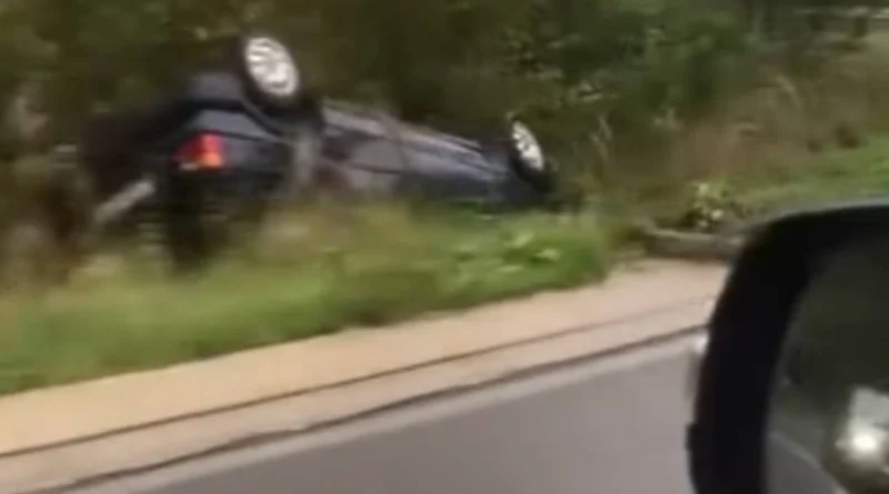 На Східницькому перевалі перекинувся автомобіль