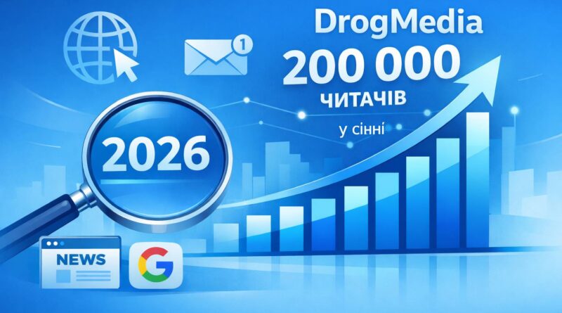 Сайт ДрогМедіа розпочав 2026 рік із майже 200 тисяч унікальних користувачів за місяць