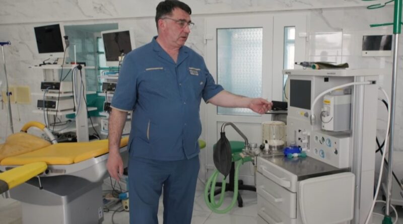 Medical professional in hospital setting.